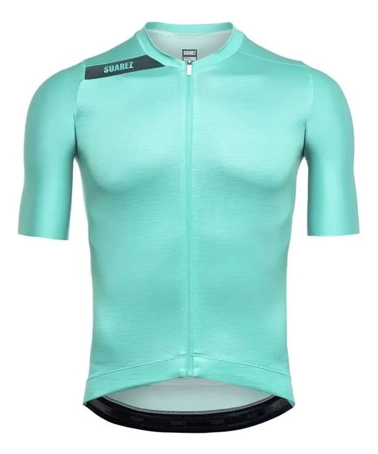 Jersey De Ciclismo Hombre Solid Cream Turquoise
