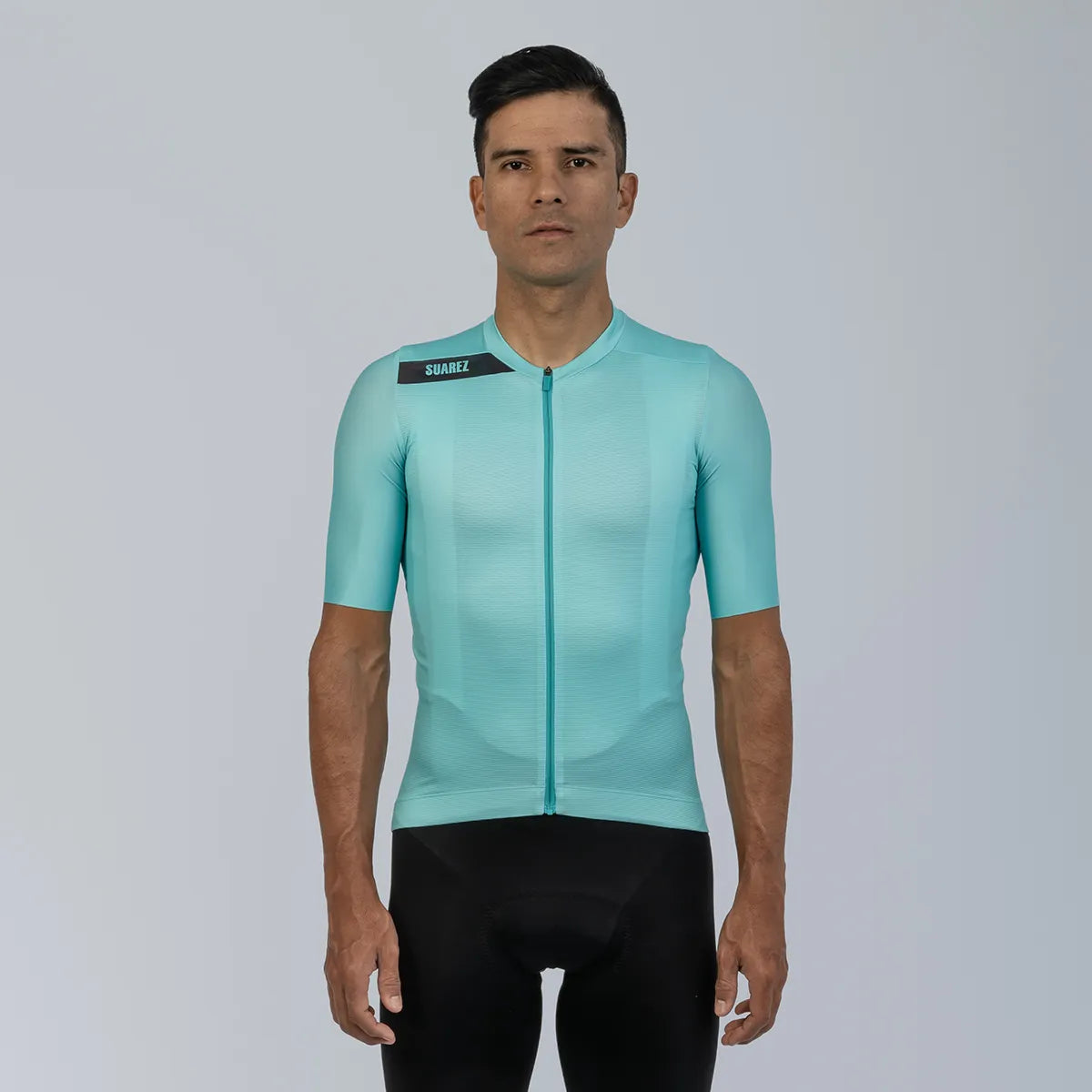 Jersey De Ciclismo Hombre Solid Cream Turquoise